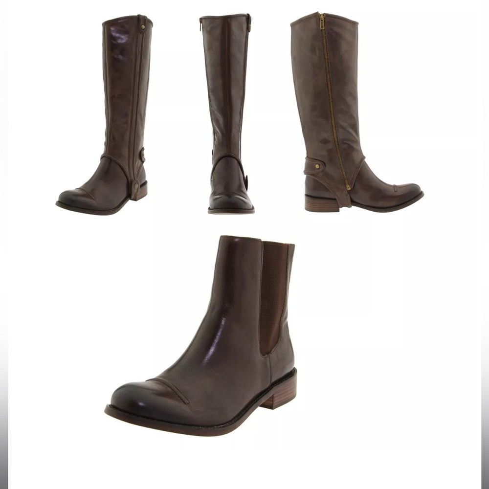 JUICY COUTURE WOMEN'S CALRTON KNEE HIGH FASHION RIDING tan LEATHER BOOTS